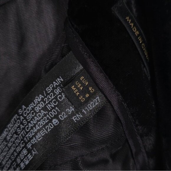 NWT MASSIMO DUTTI Women SILK MULBERRY Blend Velvet Trousers 5093/692/800 Size 8 - Picture 15 of 16